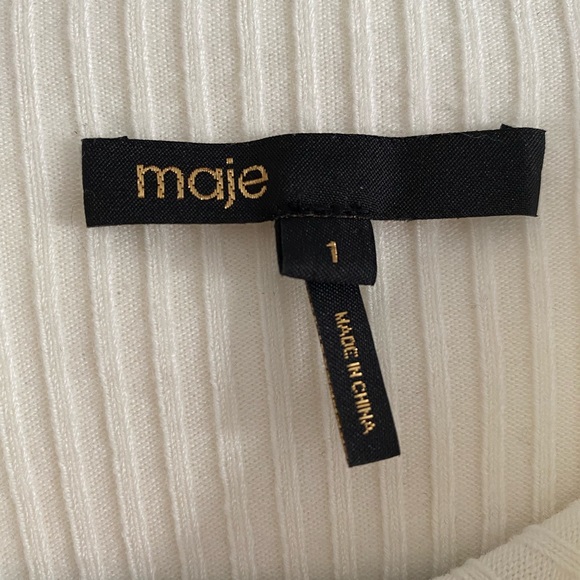 Maje Manuelli ribbed mock neck lace up sweater - Picture 5 of 9